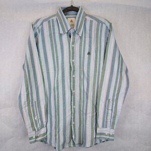 Black Fleece by Brooks Brothers Button Down Shirt Men's S Striped Cotton Preppy